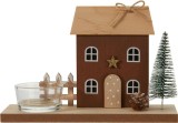 Suport pentru lumanare pastila tip casuta decorativa, model mixt