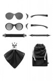 Ochelari de soare pentru copii MOKKI Click &amp; Change, protectie UV, negru, 0-2 ani, set 2 perechi