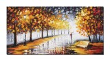 Cumpara ieftin Tablou inspirational GIGANT pictat manual, Pe drumul meu, 140x70cm ulei pe panza in cutit efect 3D, gata de agatat pe perete
