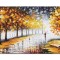 Tablou inspirational GIGANT pictat manual, Pe drumul meu, 140x70cm ulei pe panza in cutit efect 3D, gata de agatat pe perete