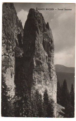 CPIB 21644 - CARTE POSTALA - MUNTII BUCEGI. TURNUL SECIULUI, RPR foto