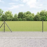 Gard Euro cu 13 posturi flansate 0.4x50 m Oțel galvanizat