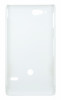 Husa tip capac spate alba (cu puncte) pentru Sony Xperia Go (ST27i), Plastic, Carcasa