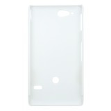 Husa tip capac spate alba (cu puncte) pentru Sony Xperia Go (ST27i)