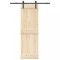 Set feronerie pentru ușă glisantă, negru, 152 cm, oțel
