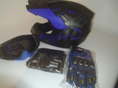 Casca moto/enduro/atv +Ochelari+Manusi+Cagula