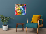 Tablou decorativ, 1248, Sticla temperata, Dimensiune: 60 x 60 cm, Multicolor