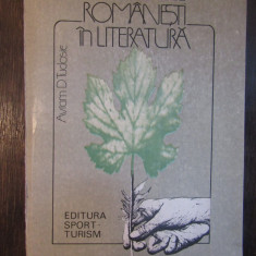 PODGORIILE ROMANESTI IN LITERATURA - AVRAM D. TUDOSIE( DEDICATIE , AUTOGRAF )