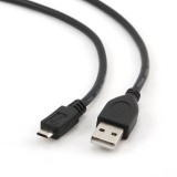 CABLU alimentare si date GEMBIRD, pt. smartphone, USB 2.0 (T) la Micro-USB 2.0 (T), 3m, black, &amp;quot;CCP-mUSB2-AMBM-10&amp;quot; (timbru verde 0.08 lei)