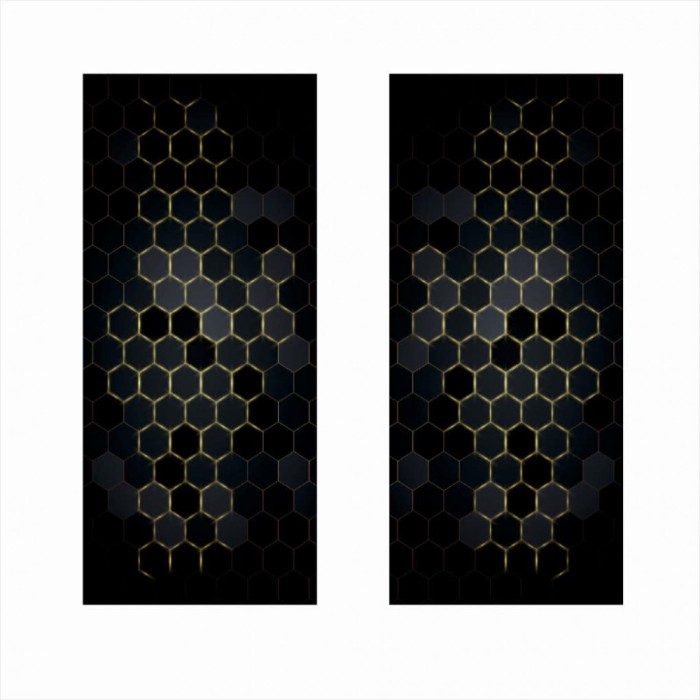 Set 2 stickere auto decorative pentru st&Atilde;&cent;lpii u&Egrave;ilor, folie orajet autoadeziv&Auml;, 2x 50x22 cm, print ecosolvent outdoor