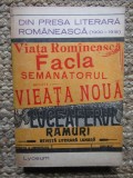 DIN PRESA LITERARA ROMANEASCA 1900-1918-D. MURARASU