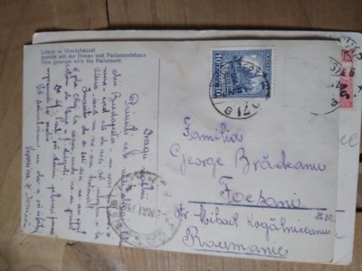 Ilustrata circulatie AustroUngaria teritori Romania Focsani foto