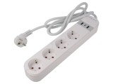 Bloc Prize WiFi GEMBIRD TSL-PS-S4U-01-W 16A 3680W pentru Case Inteligente 220-240V