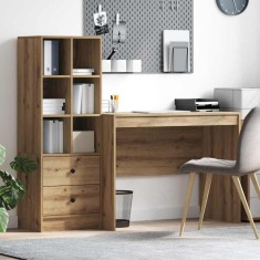 vidaXL Birou cu spațiu de depozitare cu sertar 2 pcs stejar artizanal 3337376