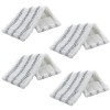 Set 4 Rezerve pentru mop plat, microfibra, alb, 135 x 440 mm