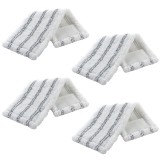 Cumpara ieftin Set 4 Rezerve pentru mop plat, microfibra, alb, 135 x 440 mm