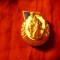 Insigna Veteran de razboi antifascist ,h=2,5cm , metal si email