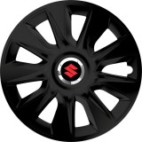Set 4 Capace Roti 16 inchi (R16) Stratos Negru, Compatibile Cu Suzuki