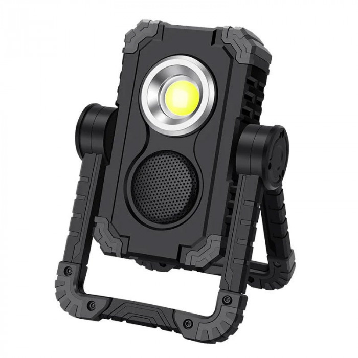 Proiector LED portabil SuperFire G11, Boxa Bluetooth, 12W, 1000lm, reincarcabil, COB, Acumulator 4400mAh