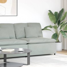 vidaXL Modul central canapea modulară cu perne, gri deschis, 100 cm foto