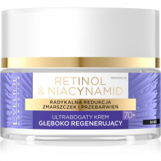 Eveline Cosmetics Retinol & Niacynamid crema de noapte pentru regenerare profunda 70+ 50 ml