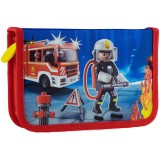 Penar PLAYMOBIL, 1 compartiment, 20 x 13,5 x 4cm, poliester, neechipat, Albastru