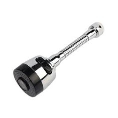 Aerator pentru robinet, 2 moduri, rotație 360, argintiu, 17 cm