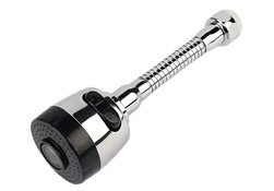 Aerator pentru robinet, 2 moduri, rotație 360, argintiu, 17 cm