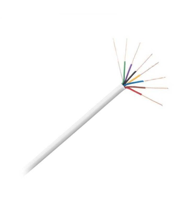 Cablu pentru telefon sau alarma din cupru YTDY 8x0.5mm 1m liniar alb