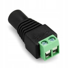 Mufa alimentare mama, prindere 2.1 x 5.5 mm, negru verde