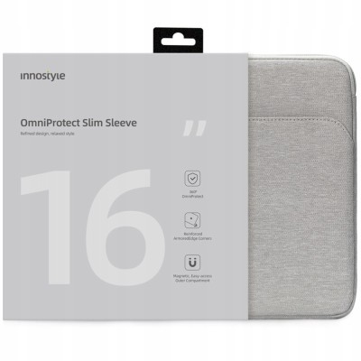Innostyle 16&amp;amp;quot; Geantă Pentru Laptop 16&amp;amp;quot; Caz Impermeabil Omniprotect Slim Gri foto