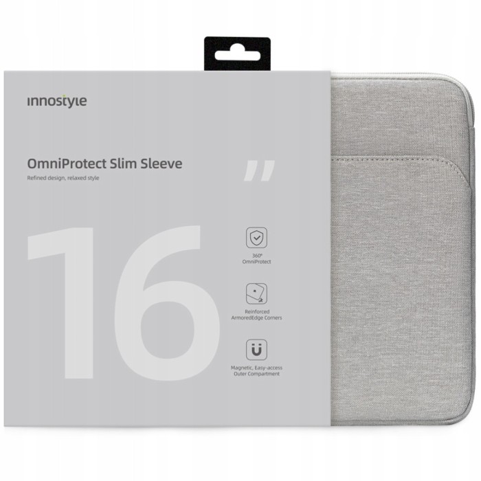 Innostyle 16&amp;quot; Geantă Pentru Laptop 16&amp;quot; Caz Impermeabil Omniprotect Slim Gri