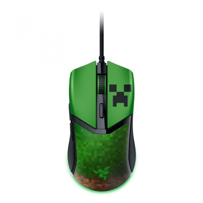Mouse cu fir gaming razer cobra razer minecraft edition rezolutie 8500 dpi 6 butoane programabile foto