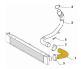 Furtun intercooler, supraalimentare Citroen Jumper 202014; Fiat Ducato 202014; Peugeot Boxer 202014, diametru 53/53 mm, cauciuc, RapidAuto 5770PT-1