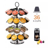 Organizator rotativ pentru 36 capsule de cafea Dolce Gusto, negru