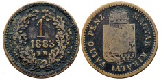 1883 KB, 1 krajcz&aacute;r - Franz Joseph - Ungaria!