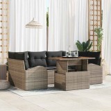 VidaXL Set de canapele pentru grădină 7 pcs Gri 100 x 55 x 73 cm