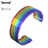 Curea otel, Milanese Loop Slim, compatibila cu Samsung Galaxy Watch Ultra, Rainbow