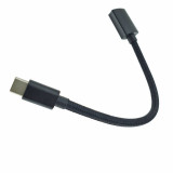 Cumpara ieftin Adaptor premium OTG , USB 3.1 mama la USB tip C tata , Revolution 115, cablu cu invelis textil, carcasa aluminiu, negru