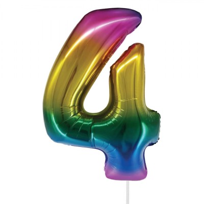 Balon Folie, Număr 4, Multicolor, 82 cm foto