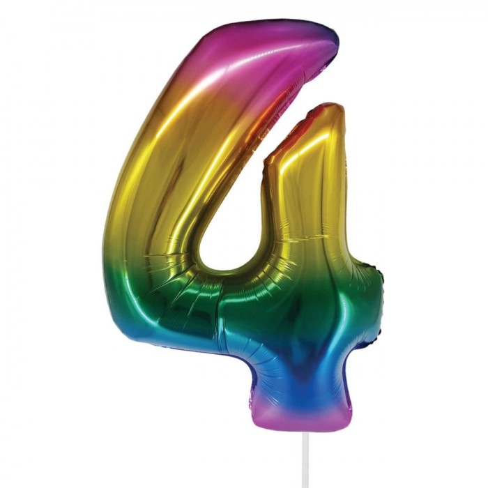 Balon Folie, Număr 4, Multicolor, 82 cm