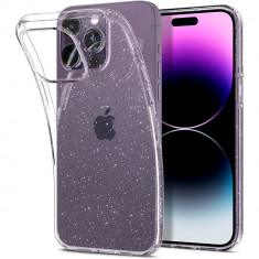 Husa pentru iPhone 14 Pro, Spigen Liquid Crystal Glitter, Crystal Quartz