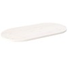 Blat de masă, alb, 110x55x2,5 cm, lemn masiv de pin, oval