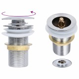 Cumpara ieftin Ventil scurgere push fara preaplin, crom, 6,4x6,4x9,1 cm