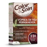 Vopsea de par fara amoniac, fara silicon, roscat afina, 11R, Color&amp;Soin