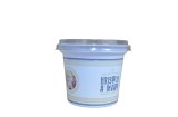 Set 100 buc Pahare de Pasti, Hristos a Inviat, din plastic, cu capac, 250 ml, model icoana