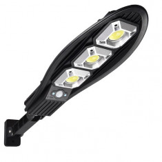 Lampa solara cu senzor de miscare si telecomanda, IP65, 30W, LED COB, A105-01