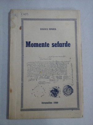 Momente sefarde - Raoul SINIOL - Ierusalim 1980 foto