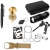 Kit Supravietuire 10 in 1 Dactylion, Multifunctional, Negru, Camping, Drumetii, Excursii, Pescuit, Rucsac