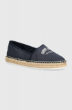 Cumpara ieftin Tommy Jeans espadrile TJW VARSITY ESPADRILLE culoarea albastru marin, EN0EN02470